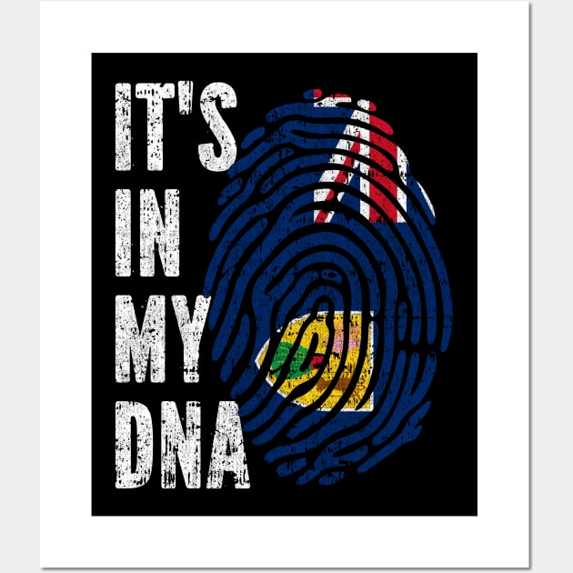 IT'S IN MY DNA Turks and Caicos Islands Flag Men Women Kids Wall Art by simonStufios